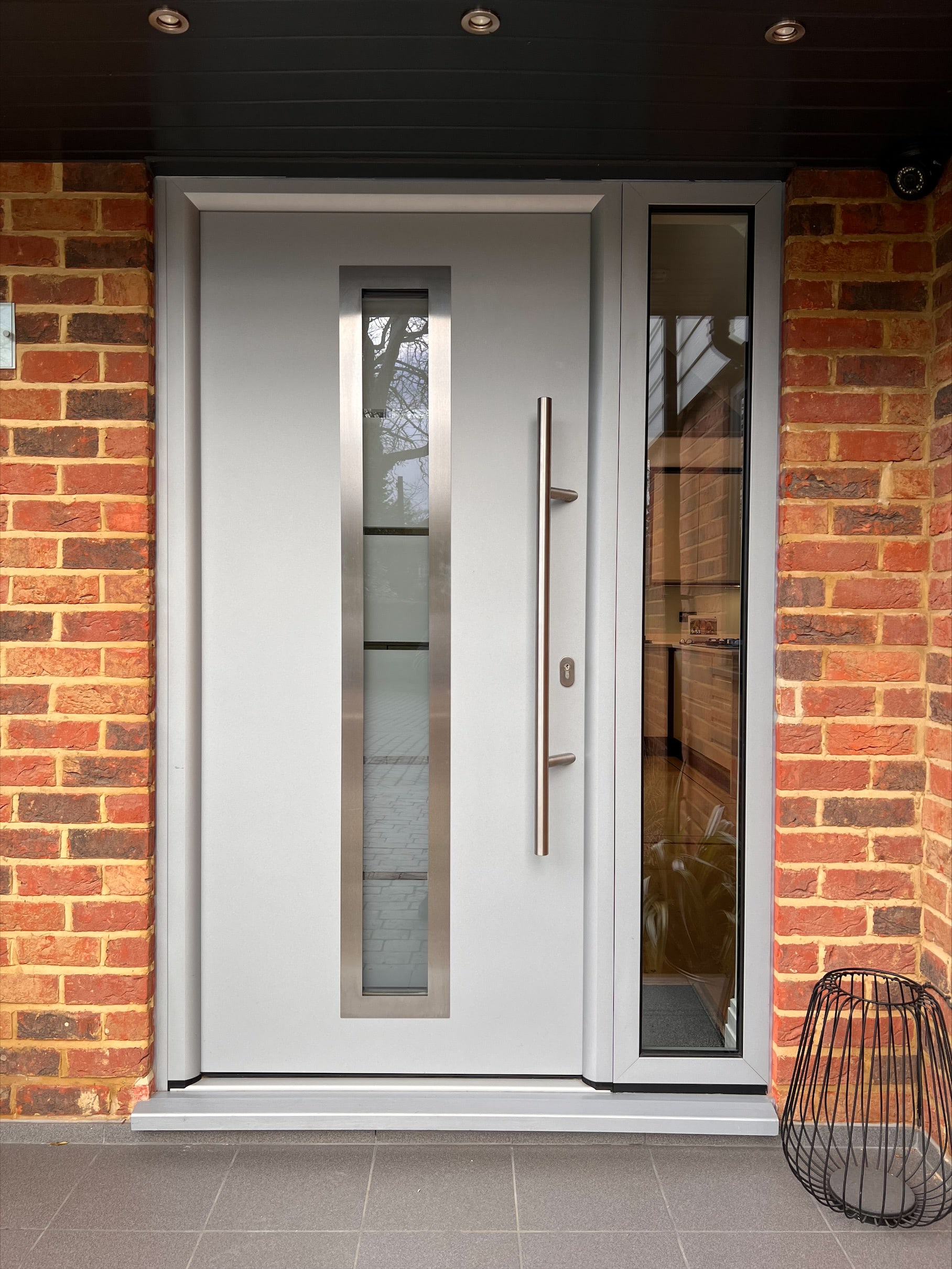 White Aluminium Hormann Thermo46 Entrance Door Installation