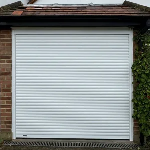 SWS SeceuroGlide Compact Rollerdoor in white replaced in Kingston Upon Thames.
