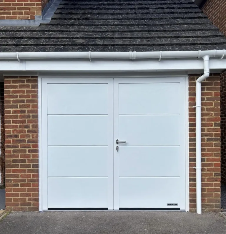 White Side Hinged Garage Door