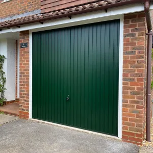 Green Single Up & Over Garage Door