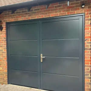 Black Side Hinged Garage Door